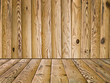 wooden floor and wall