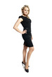 Attractive young woman in a black dress