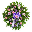 Colorful flower arrangement wreath for funerals Colorful flower arrangement wreath for funerals