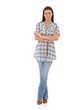 Pretty woman smiling arms crossed