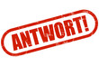 Grunge Stempel rot ANTWORT!