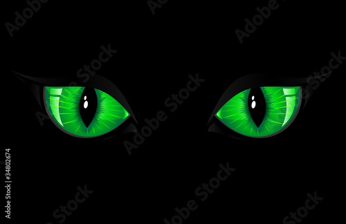 Vector: Green Cat Eyes Green Cat Eyes