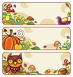 Vector set of decorative autumnal banners. part 1 Vector set of decorative autumnal banners. part 1