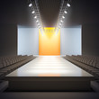 Fashion empty runway.