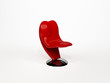 Pop art chair or sculpture plastic of Tongue isolated on white b