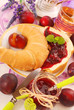 croissant with plum confiture