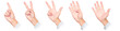 fingers counting from 1 to 5
