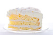 A piece of coconut cake A piece of coconut cake
