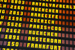 Photo: Timetable at the airport Timetable at the airport