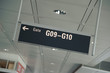 Photo: Gate sign in an airport Gate sign in an airport