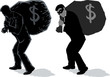 Outline of Business man with bag