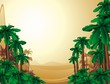 Paesaggio Preistorico Tropicale-Tropical Jurassic Landscape