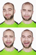  Different faces of a man