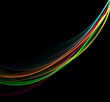 rainbow on black