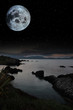 tranquil night time coastal irish view