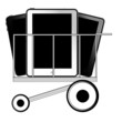 Tablet pc in shop cart Tablet pc in shop cart