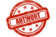 Sternen Stempel rot ANTWORT