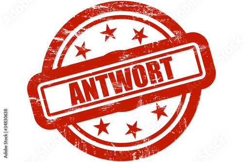 Illustration: Sternen Stempel rot ANTWORT Sternen Stempel rot ANTWORT