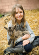 Foto: Mädchen mit ziege Mädchen mit ziege
