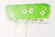 Foto: Hand prints on paint Hand prints on paint