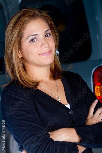 Photo: Woman with a car Woman with a car