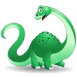 Dinosauro Cucciolo Brontosauro-Baby Dinosaur-Vector Dinosauro Cucciolo Brontosauro-Baby Dinosaur-Vector