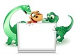 Dinosauri Tecnologici al Computer-Baby Dinos and Pc-Vector Dinosauri Tecnologici al Computer-Baby Dinos and Pc-Vector