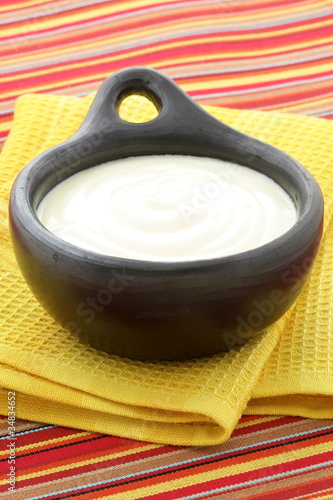 Photo: fresh delicious sour cream fresh delicious sour cream