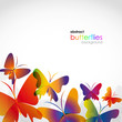 Abstract butterflies background # Vector