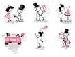 Vettoriale: Funny Men - wedding Funny Men - wedding