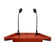Podium and microphone