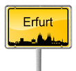 Ortseingangsschild Erfurt