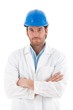 Confident engineer in hardhat