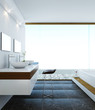 Foto: Minimalistic modern design style of bathroom Minimalistic modern design style of bathroom