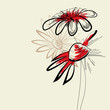Artistic abstract flowers Artistic abstract flowers