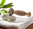 ustensile de massage sur serviette fraîche ustensile de massage sur serviette fraîche