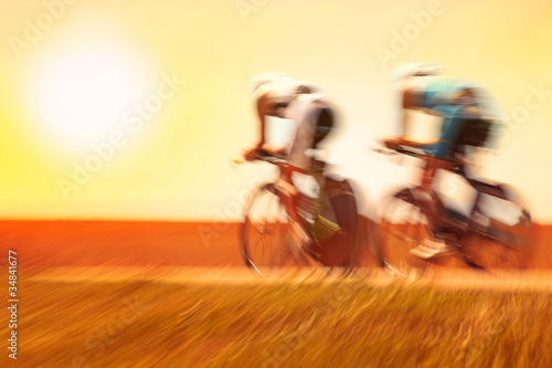 Foto: Racing bicycles, motion blur Racing bicycles, motion blur