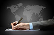 businessman's hand with pen