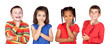 Four pensive children