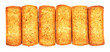 Italian bruschetta bread isolated over white