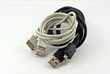 Black and white usb cables