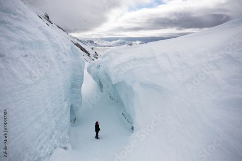 Photo: Big glacier crevasse Big glacier crevasse