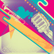 Illustrated retro layout.