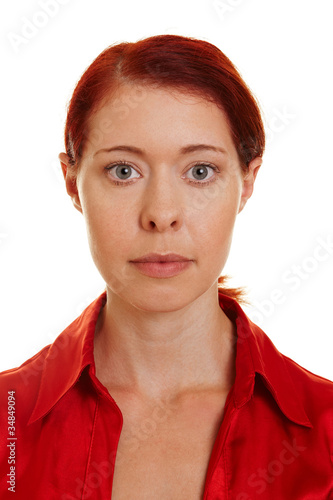 Photo: Frontales Portrait einer Frau Frontales Portrait einer Frau