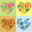 four flower heart