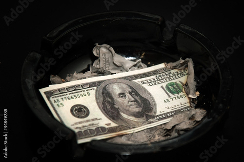 Photo: Dollar burning Dollar burning