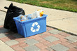 Garbage and recycling with copy space Garbage and recycling with copy space