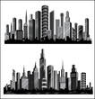 The best vector City silhouettes. Set. The best vector City silhouettes. Set.