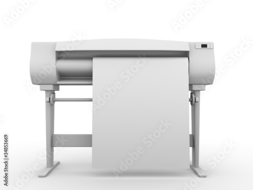 Illustration: Plotter frontal view Plotter frontal view