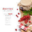 Set with redcurrant jam